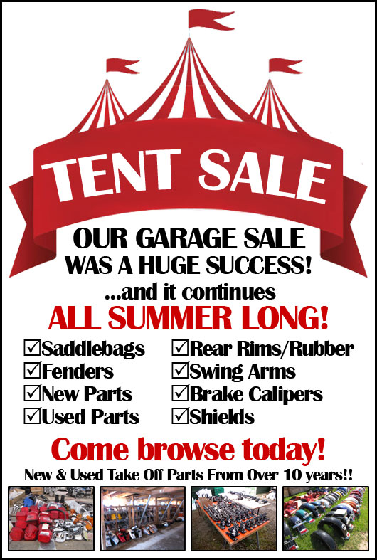2018 Motorcycle Parts & Accessories Tent Sale