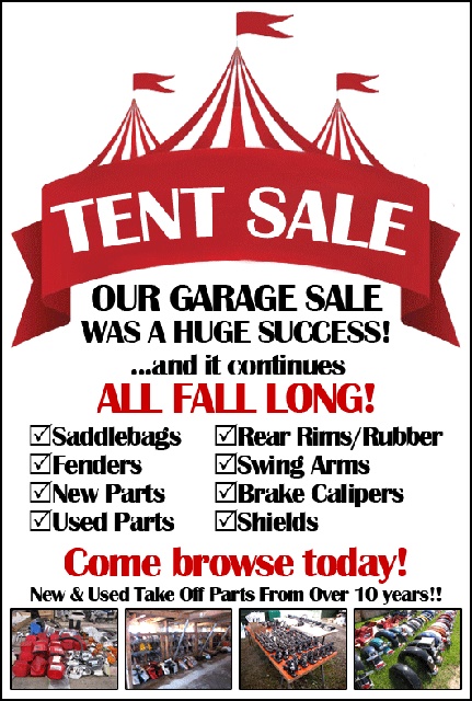 2018 Motorcycle Parts & Accessories Tent Sale